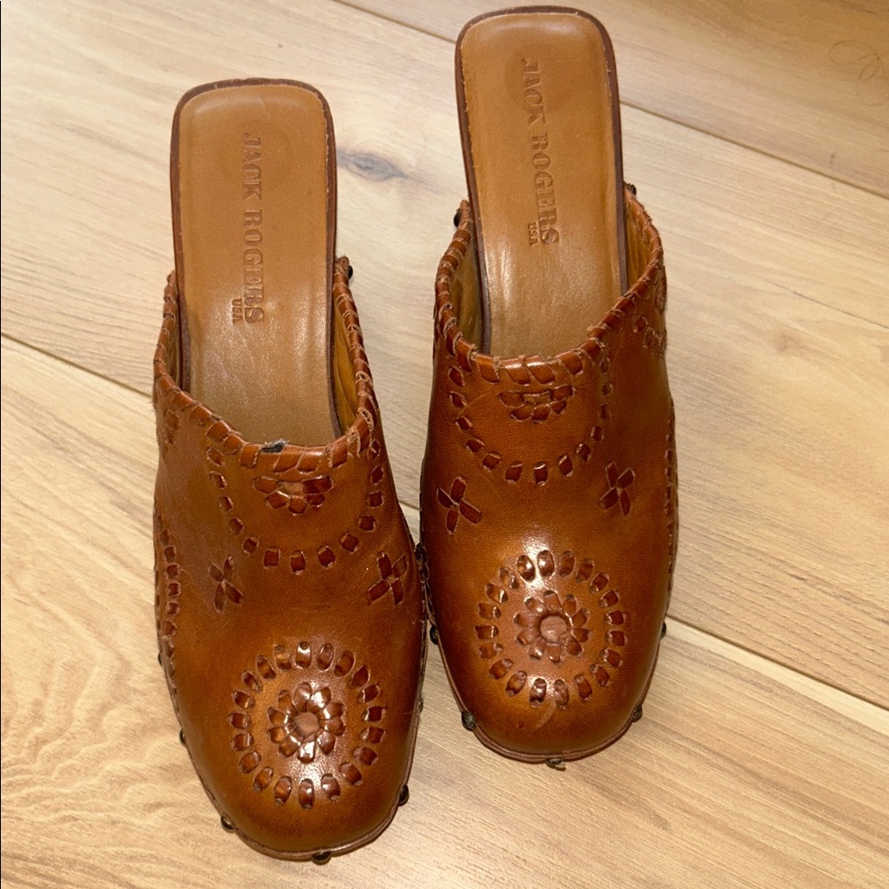 Jack Rogers Leather Clogs
